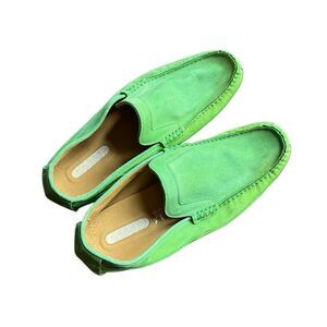 Harry's of London Neon / Lime Green Suede Moccasin Drivers Loafers Made in Italy